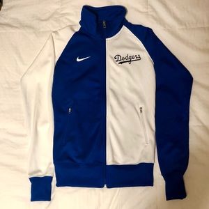New Nike Dodgers Jacket small blue and white